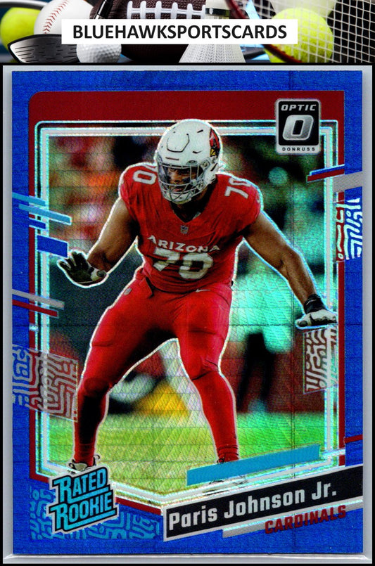 2023 Donruss Optic #205 Paris Johnson Jr. Blue Hyper