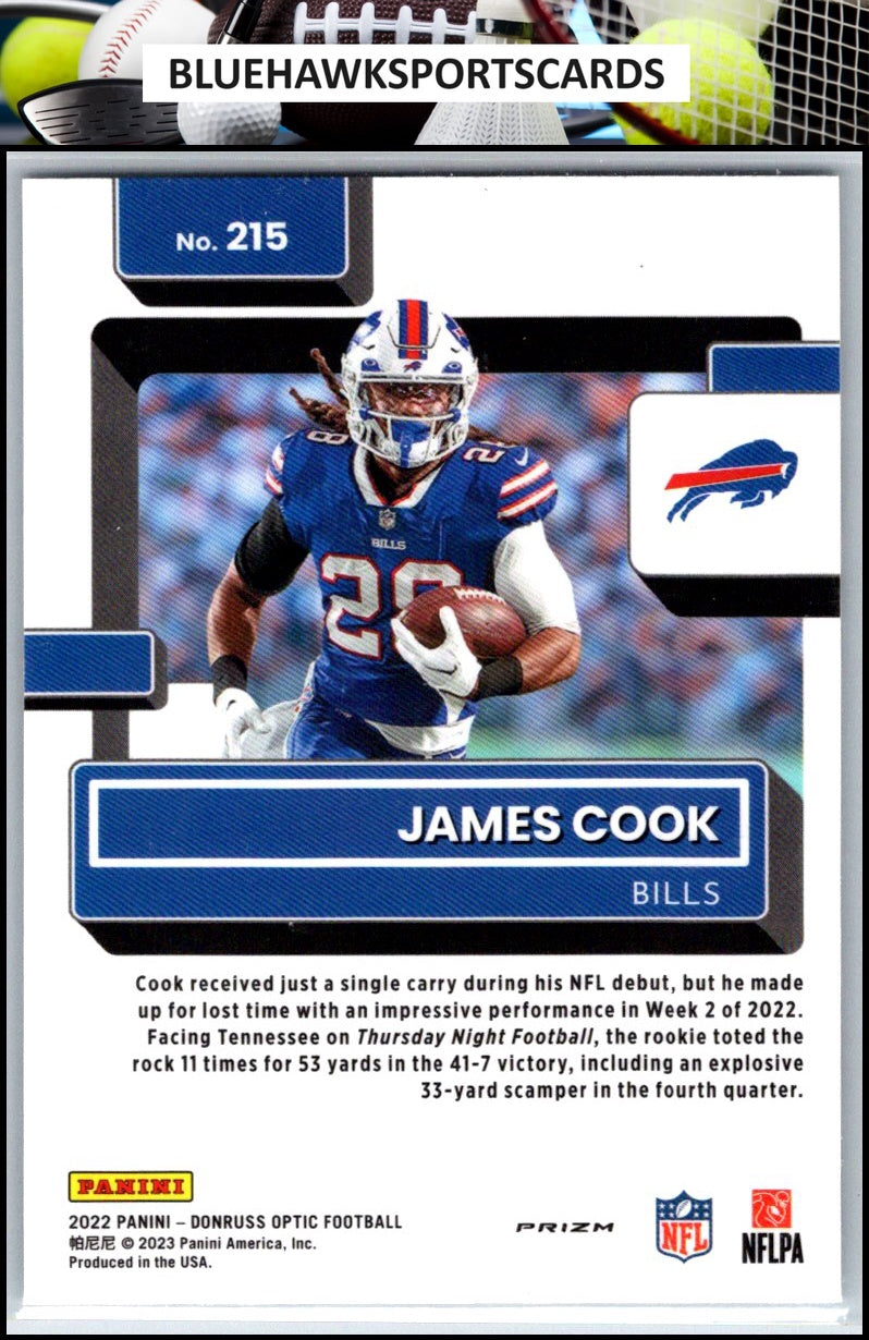 2022 Donruss Optic #215 James Cook Stars