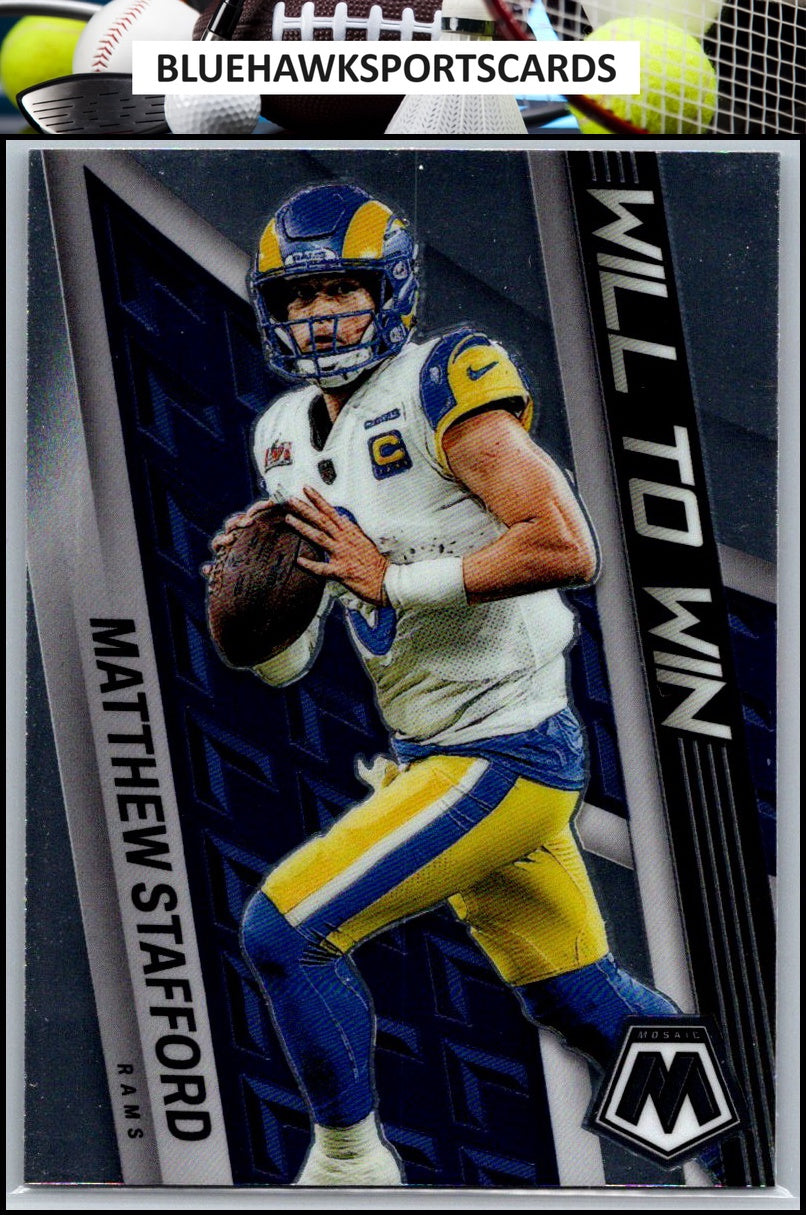 2022 Panini Mosaic #WW-5 Matthew Stafford Will to Win