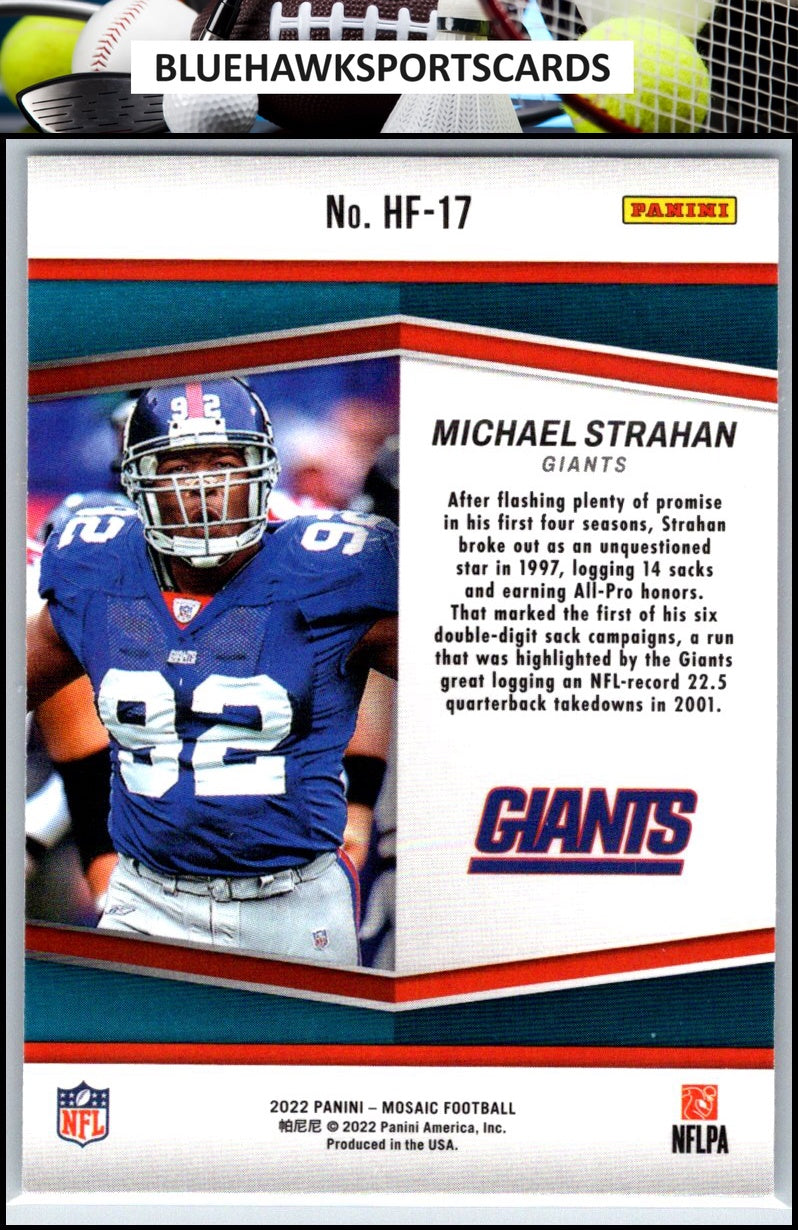 2022 Panini Mosaic #HF-17 Michael Strahan HoloFame
