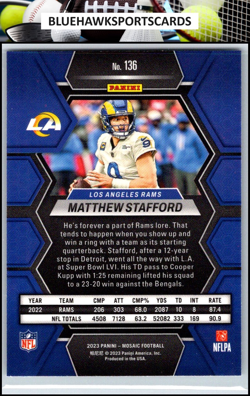 2023 Panini Mosaic #136 Matthew Stafford