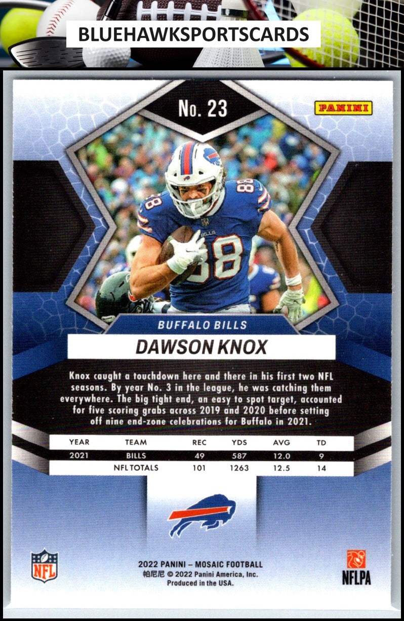 2022 Panini Mosaic #23 Dawson Knox