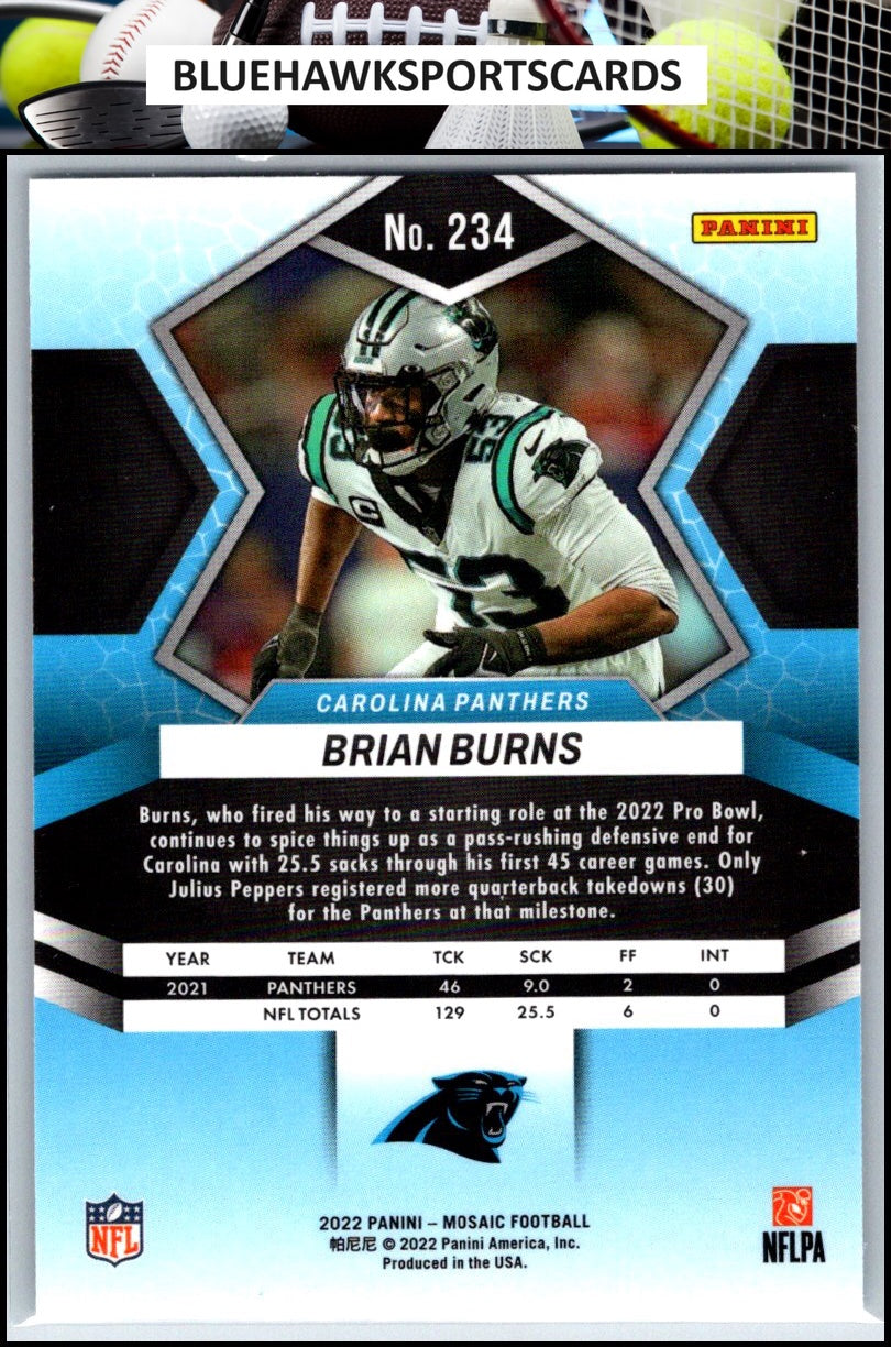 2022 Panini Mosaic #234 Brian Burns