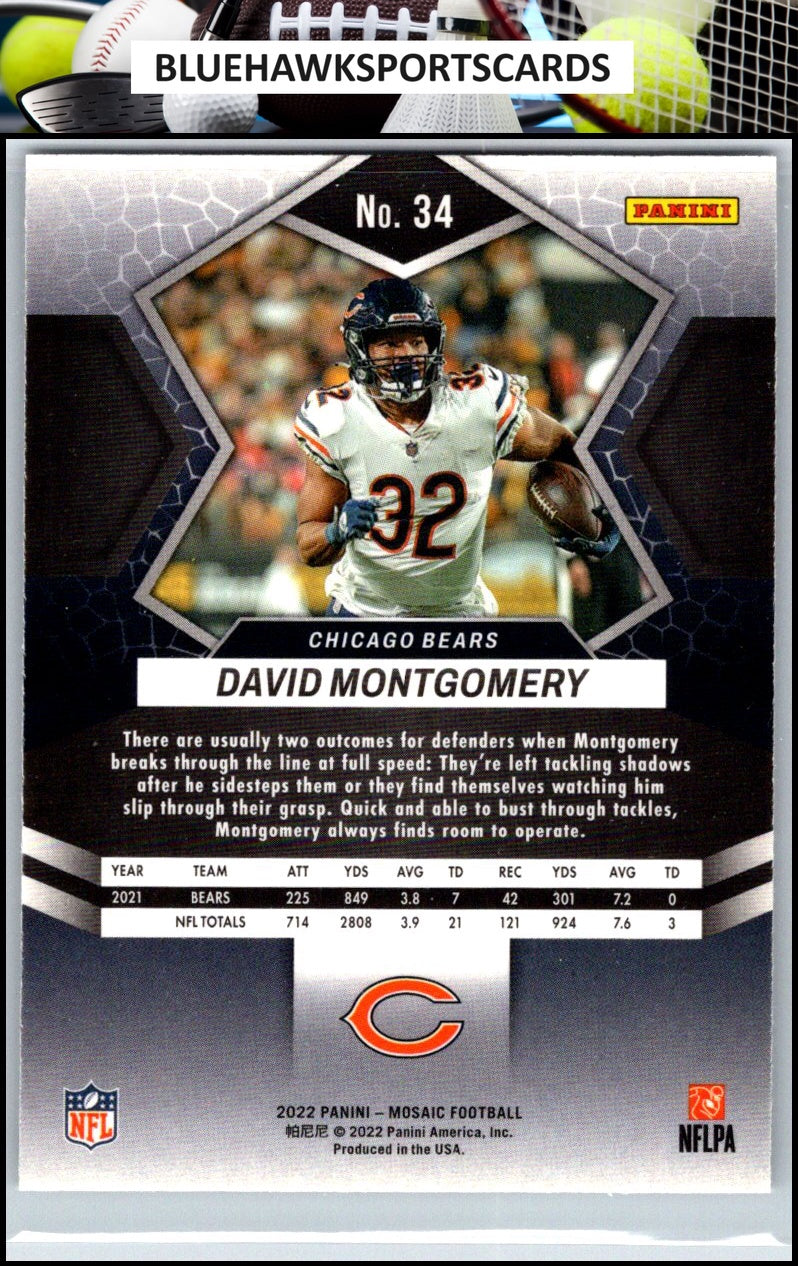 2022 Panini Mosaic #34 David Montgomery