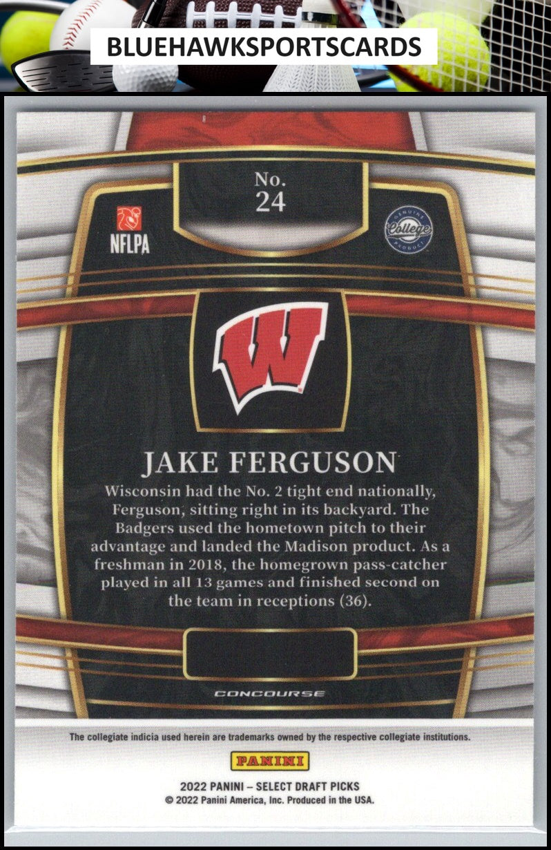 2022 Panini Select Draft Picks #24 Jake Ferguson Blue (Retail Base)