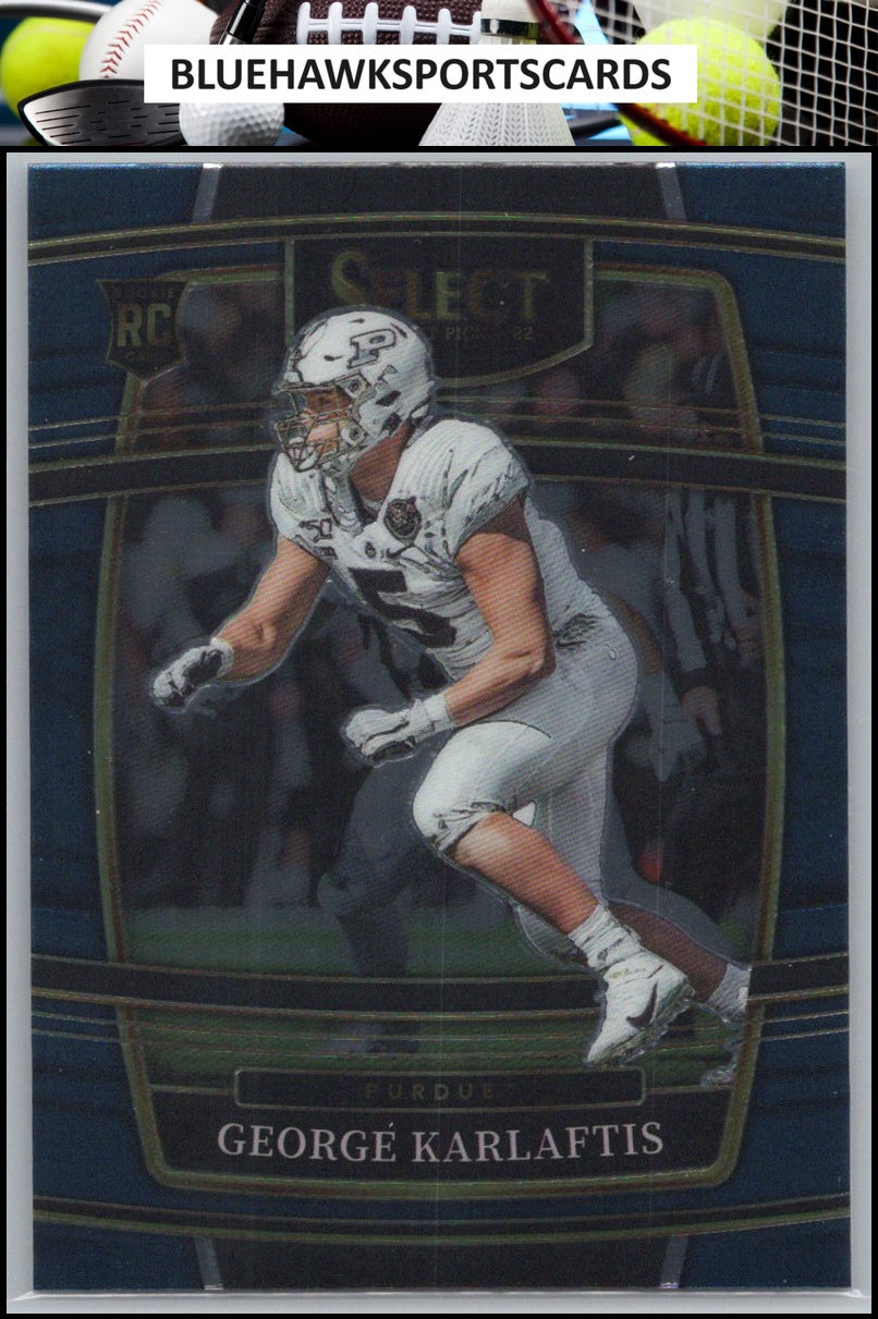 2022 Panini Select Draft Picks #25 George Karlaftis Blue (Retail Base)