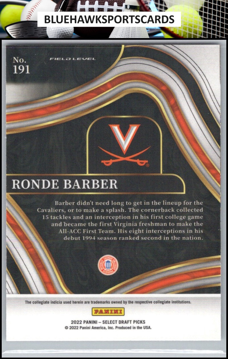 2022 Panini Select Draft Picks #191 Ronde Barber Blue (Retail Base)