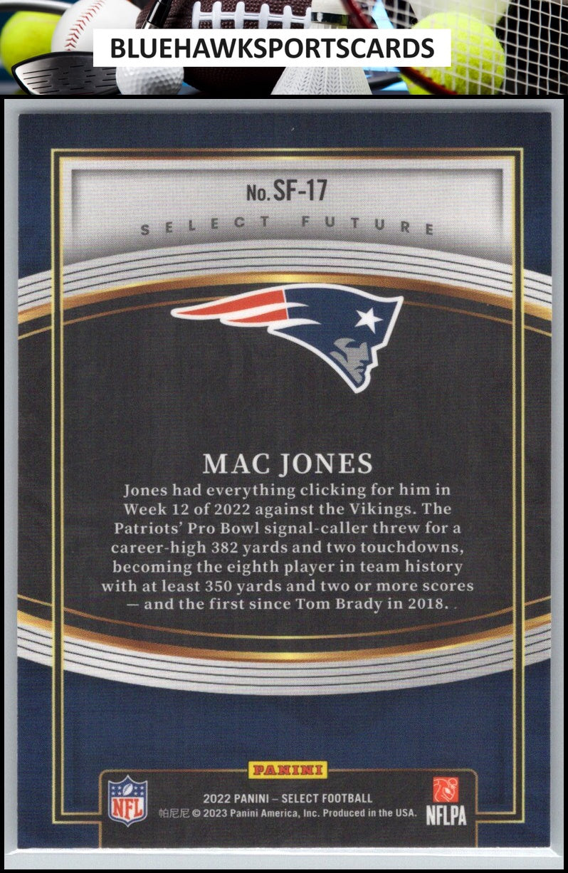 2022 Panini Select #SF-17 Mac Jones Select Future