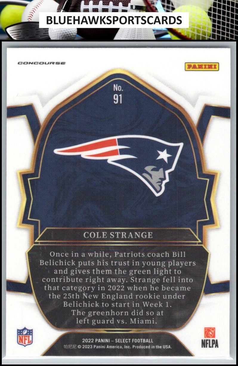 2022 Panini Select #91 Cole Strange