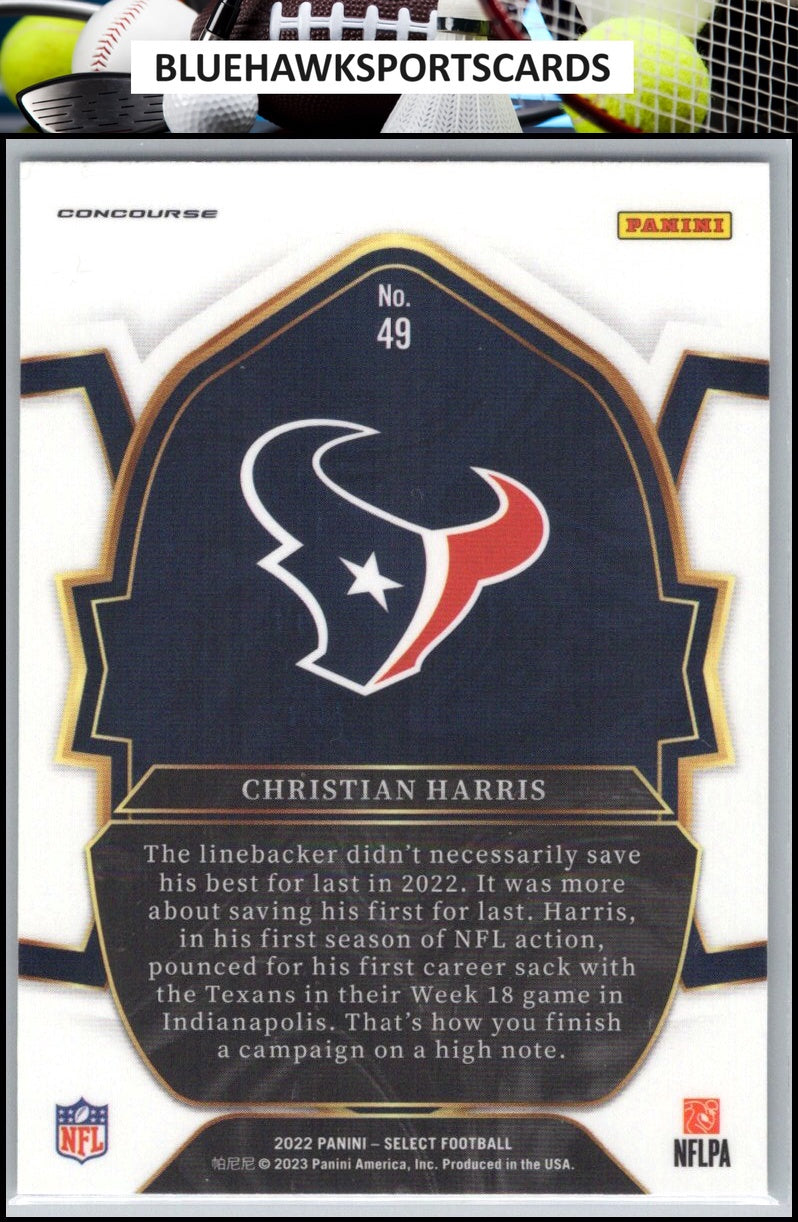 2022 Panini Select #49 Christian Harris