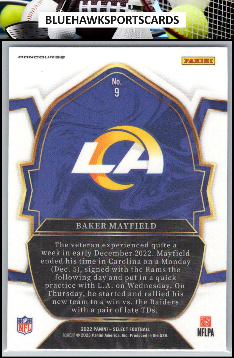 2022 Panini Select #9 Baker Mayfield