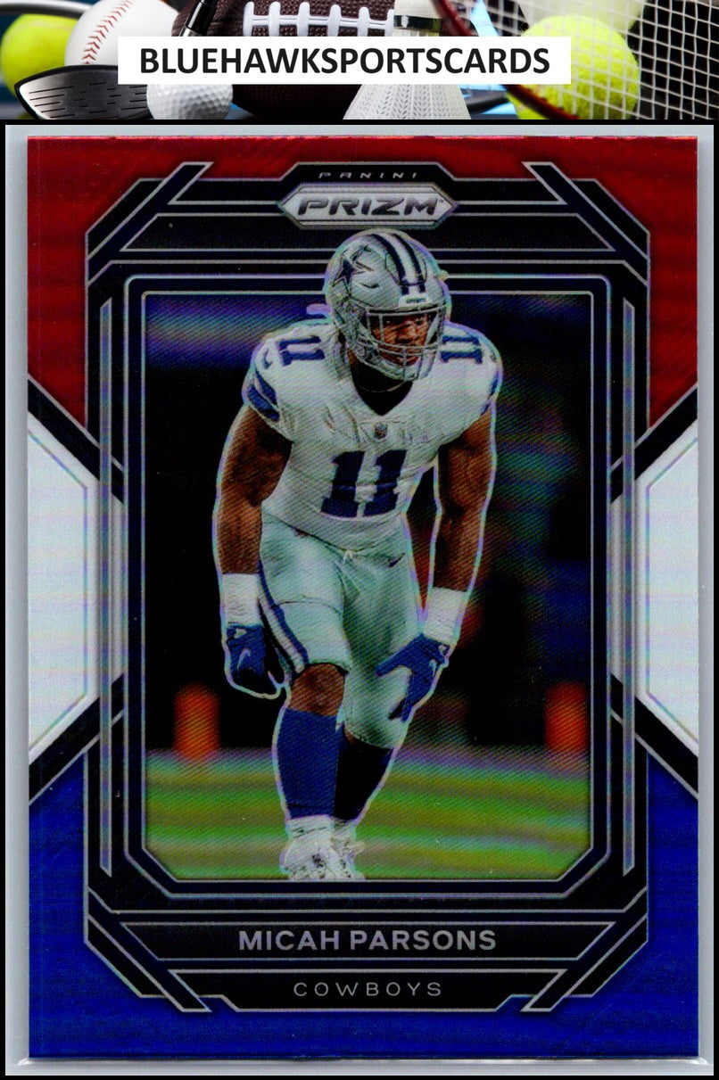 2022 Panini Prizm #82 Micah Parsons Red White and Blue