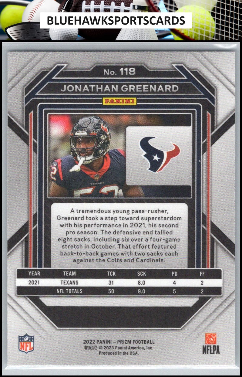 2022 Panini Prizm #118 Jonathan Greenard
