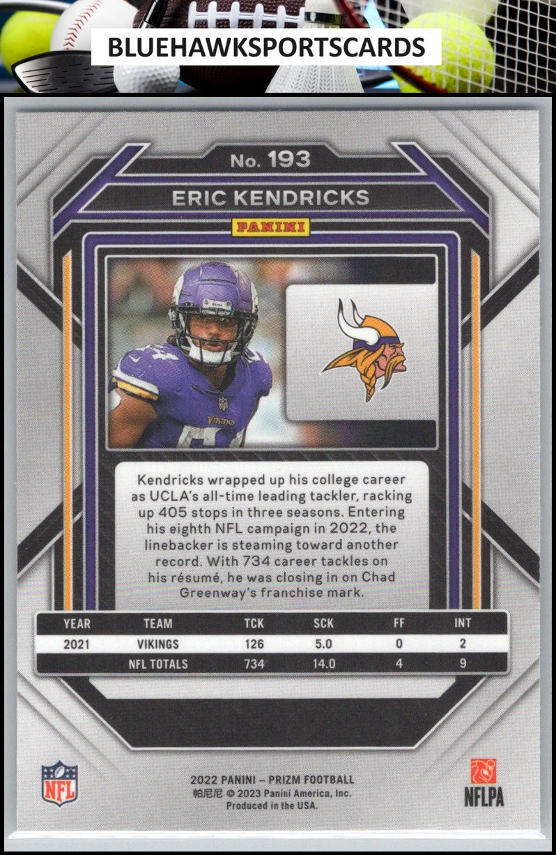 2022 Panini Prizm #193 Eric Kendricks