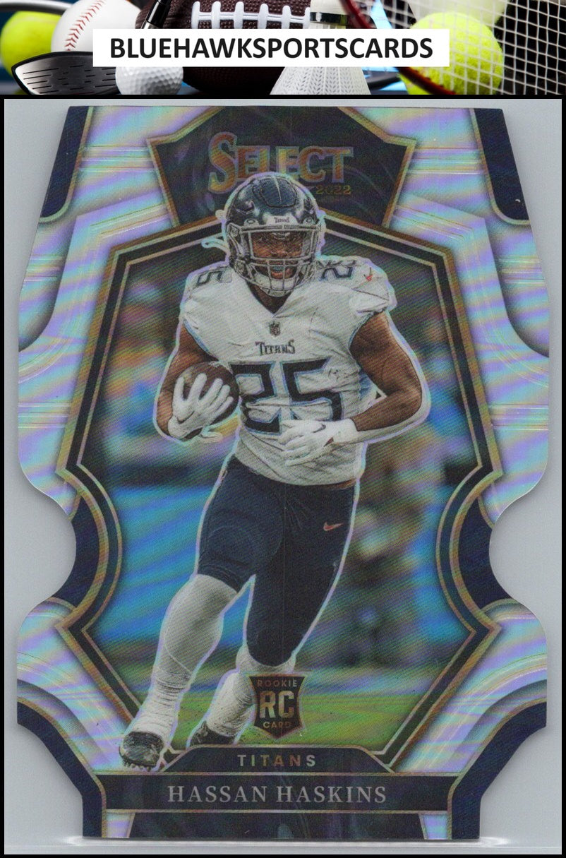 2022 Panini Select #196 Hassan Haskins Silver Prizm Die Cut