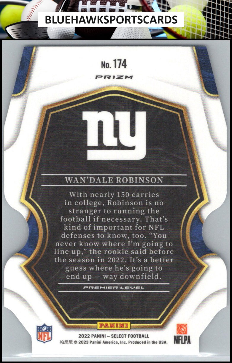 2022 Panini Select #174 Wan'Dale Robinson Silver Prizm Die Cut