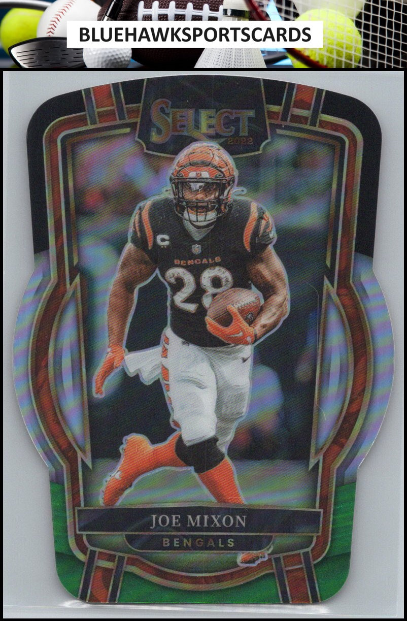2022 Panini Select #281 Joe Mixon Black and Green Prizm Die Cut