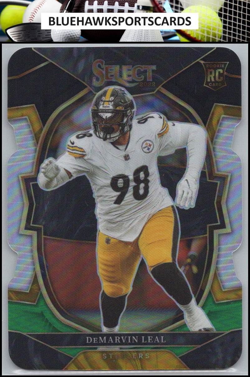 2022 Panini Select #66 DeMarvin Leal Black and Green Prizm Die Cut