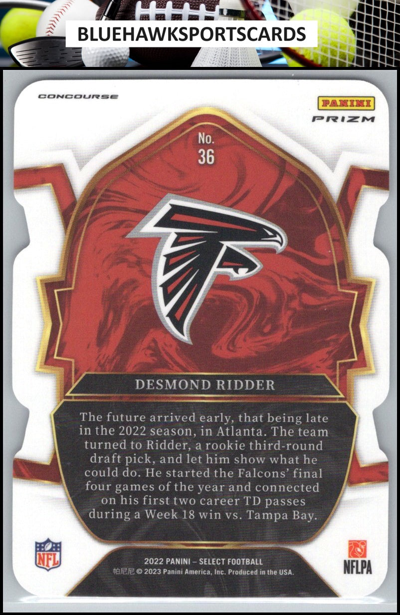 2022 Panini Select #36 Desmond Ridder Black and Green Prizm Die Cut