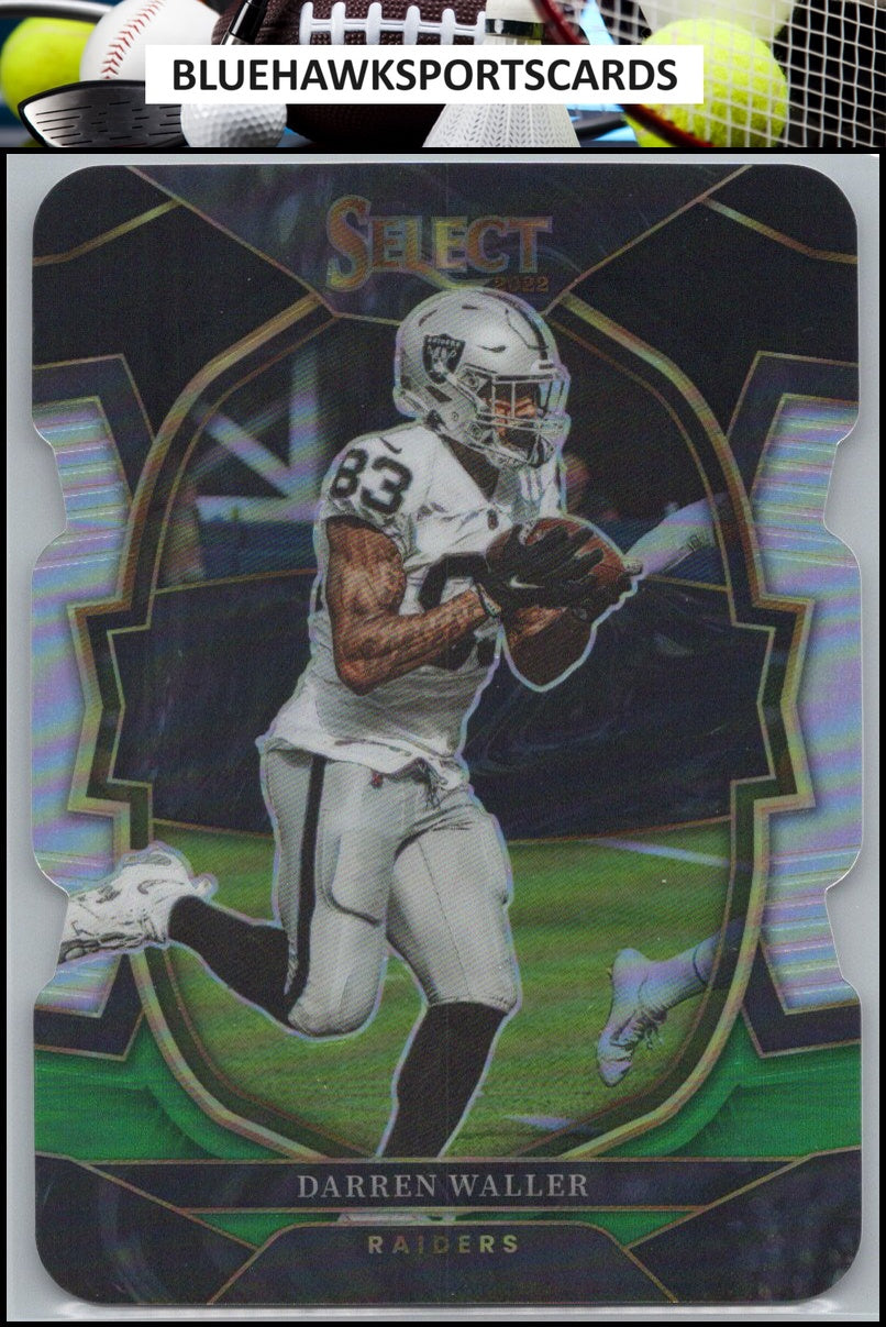 2022 Panini Select #18 Darren Waller Black and Green Prizm Die Cut