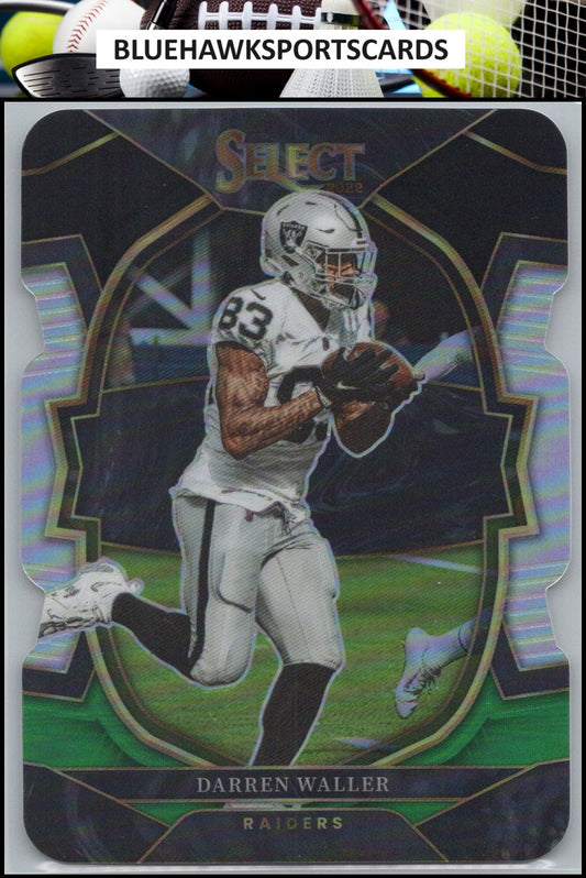 2022 Panini Select #18 Darren Waller Black and Green Prizm Die Cut