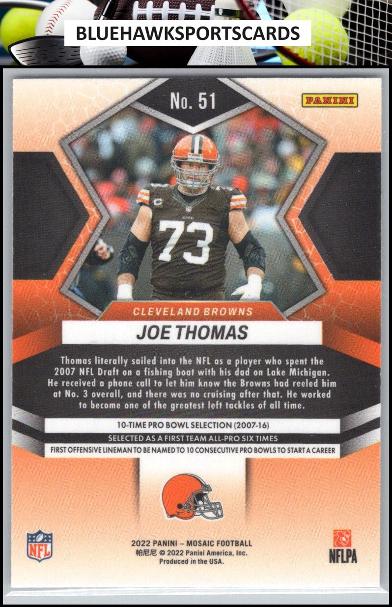 2022 Panini Mosaic #51 Joe Thomas