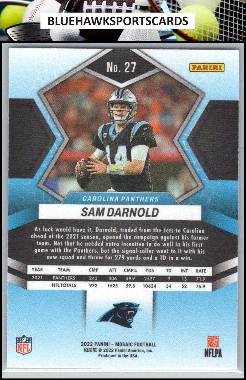2022 Panini Mosaic #27 Sam Darnold