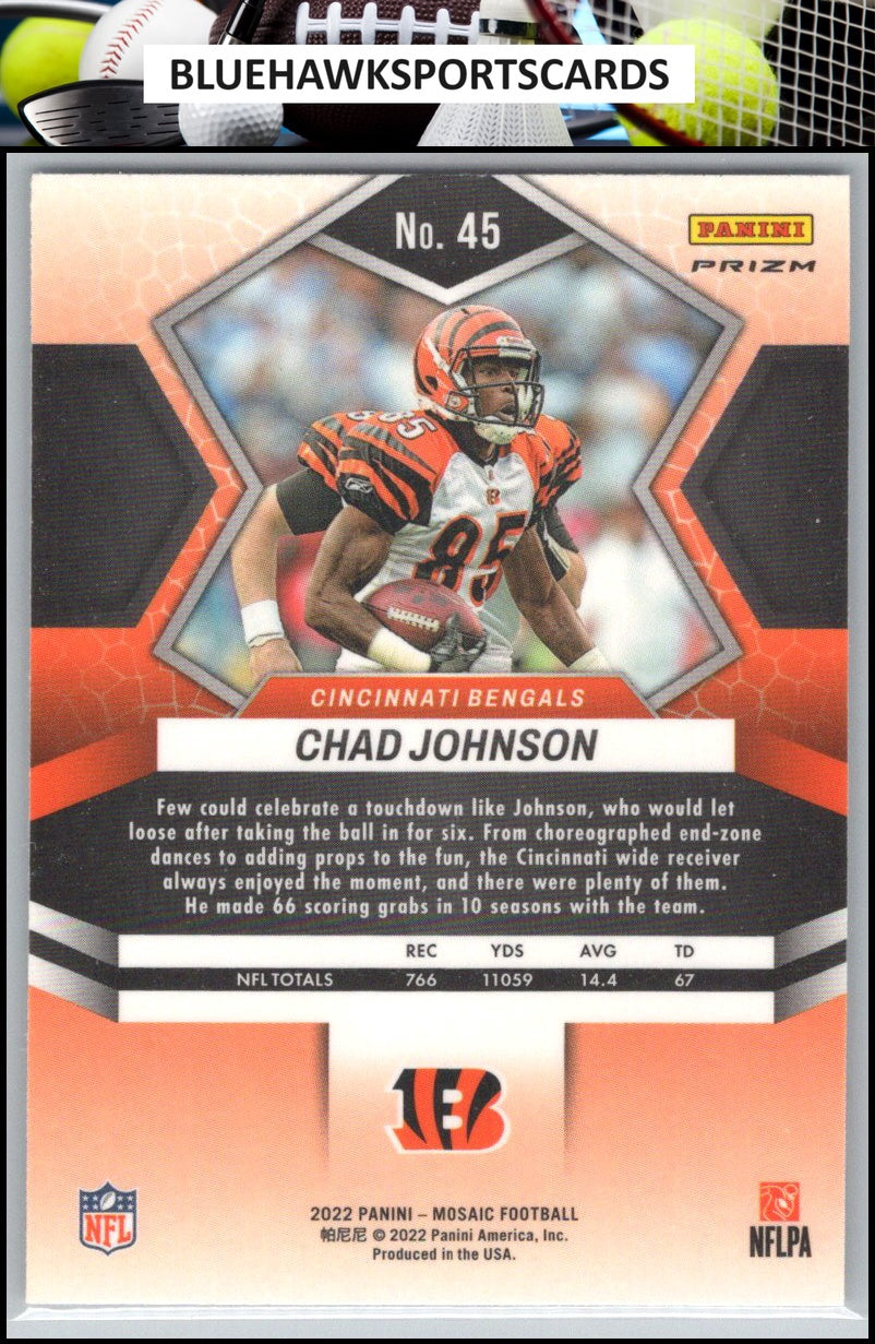 2022 Panini Mosaic #45 Chad Johnson Silver