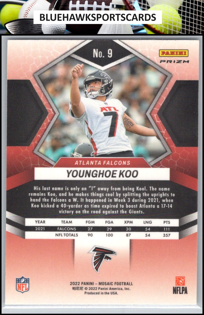 2022 Panini Mosaic #9 Younghoe Koo Silver