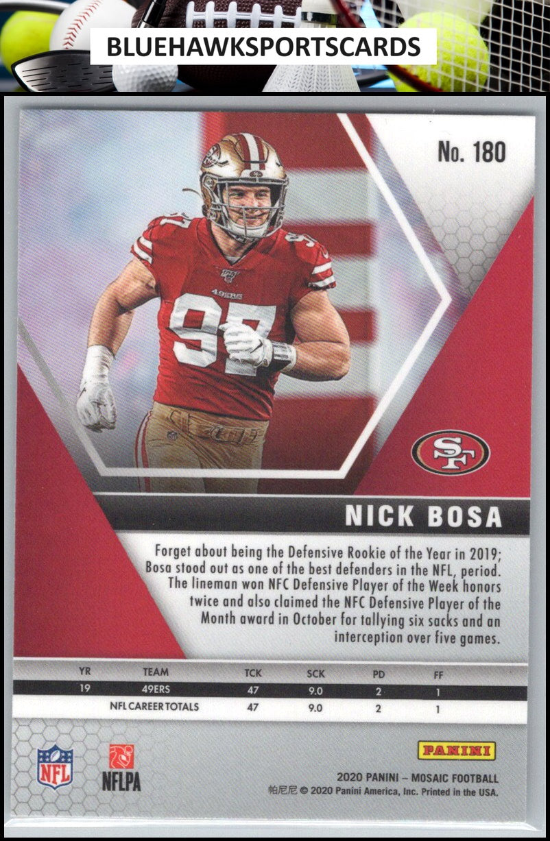 2020 Panini Mosaic #180 Nick Bosa