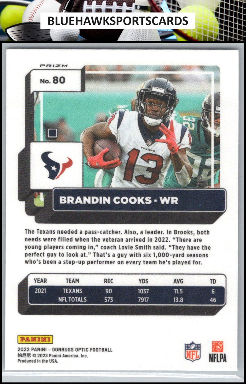 2022 Donruss Optic #80 Brandin Cooks Holo