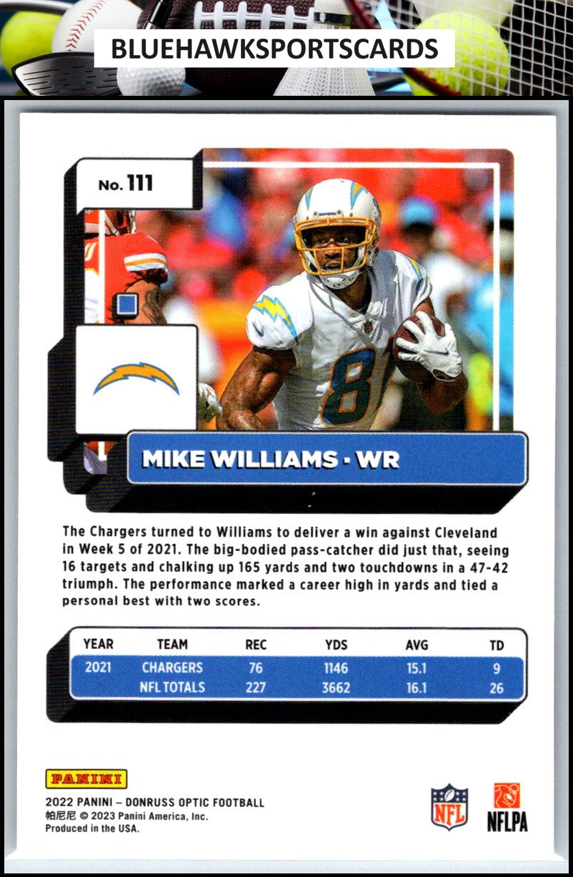 2022 Donruss Optic #111 Mike Williams