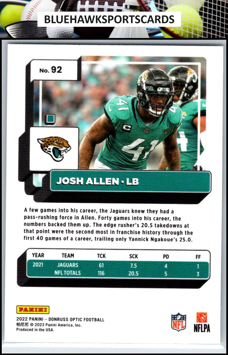 2022 Donruss Optic #92 Josh Allen