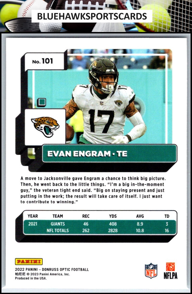 2022 Donruss Optic #101 Evan Engram