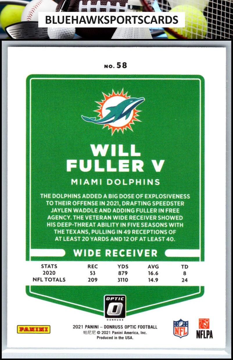 2021 Donruss Optic #58 Will Fuller V