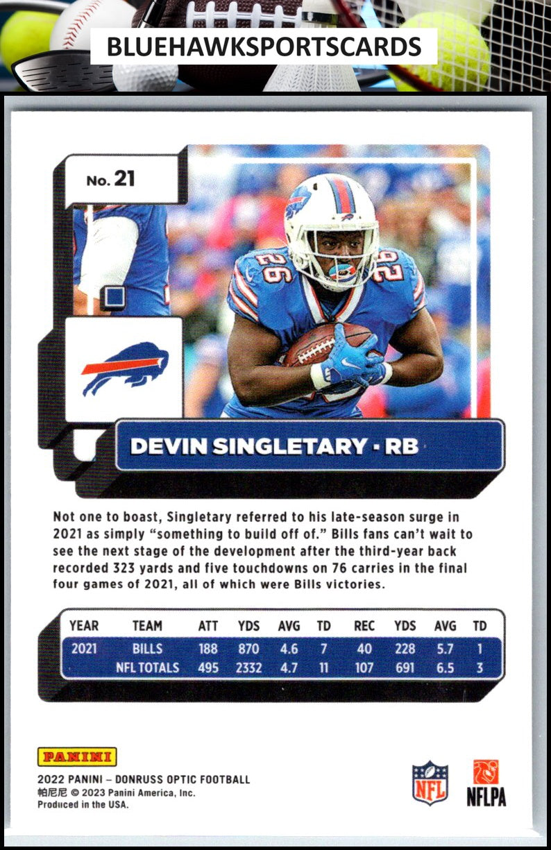 2022 Donruss Optic #21 Devin Singletary