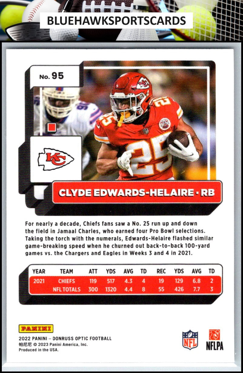 2022 Donruss Optic #95 Clyde Edwards-Helaire