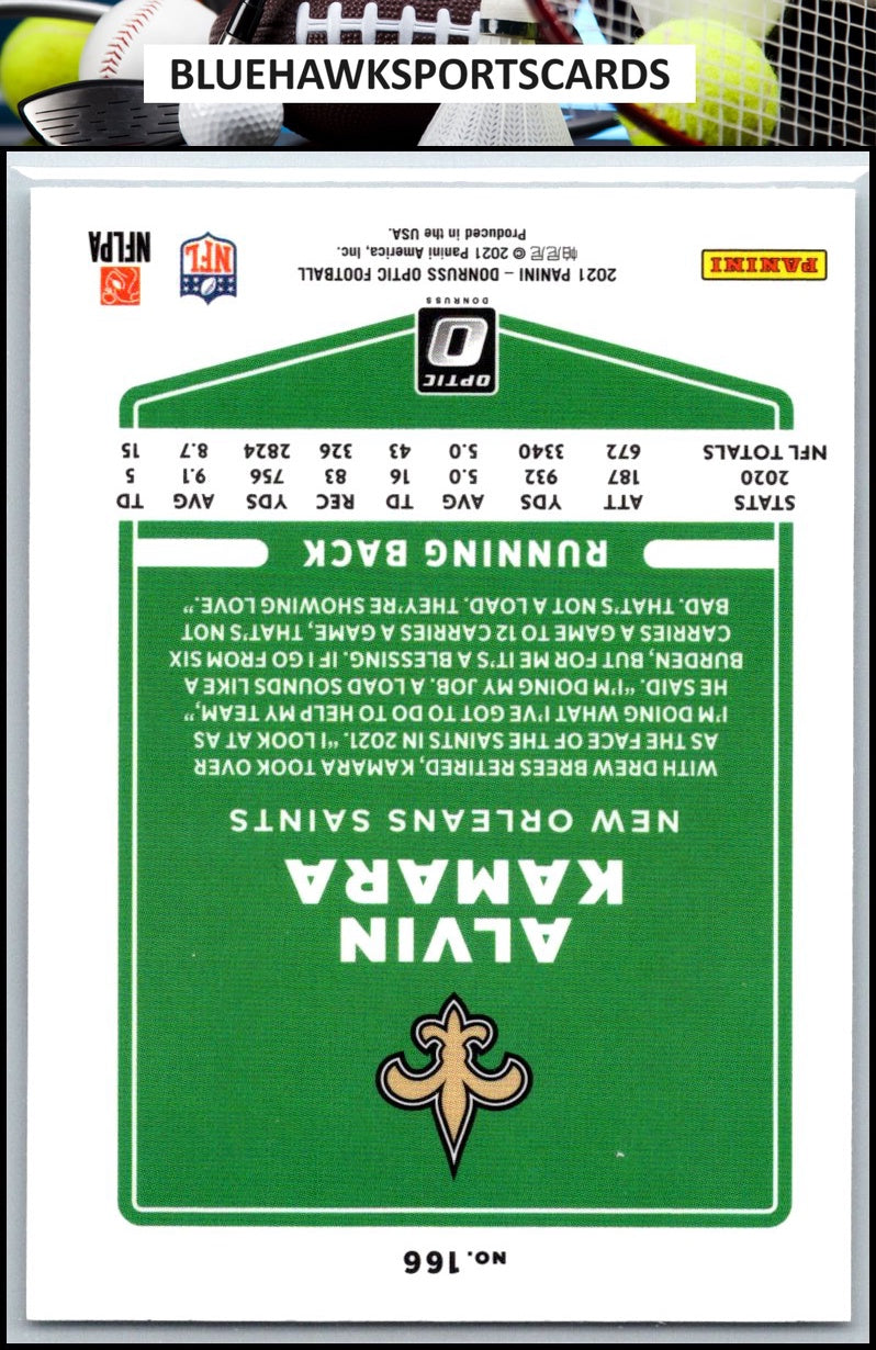 2021 Donruss Optic #166 Alvin Kamara
