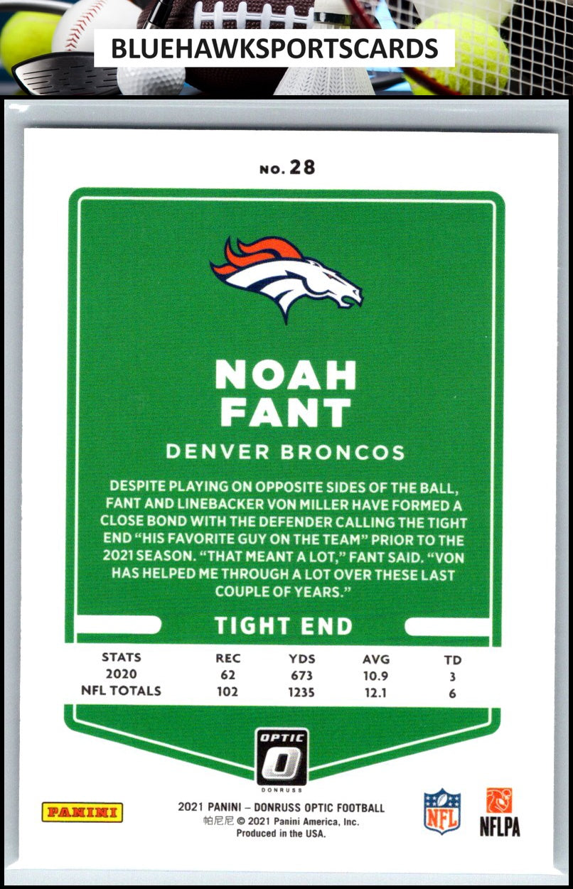 2021 Donruss Optic #28 Noah Fant