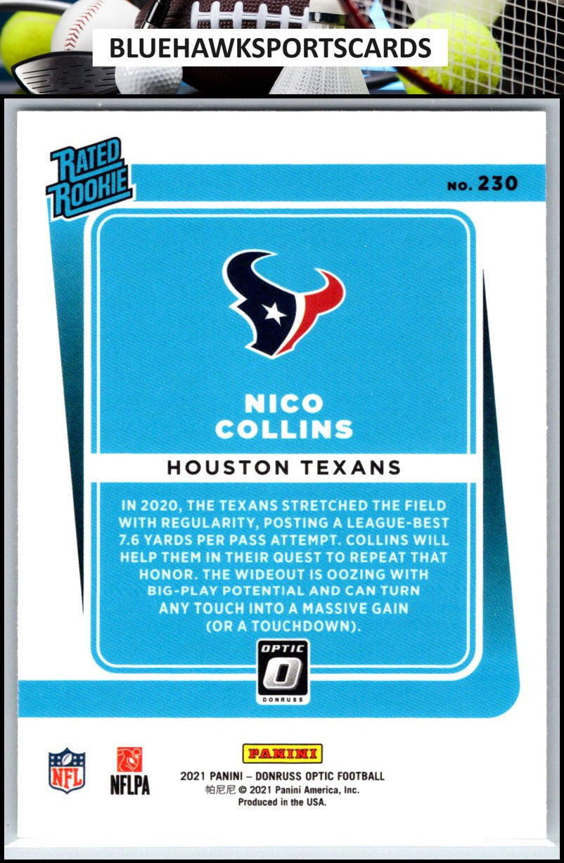 2021 Donruss Optic #230 Nico Collins