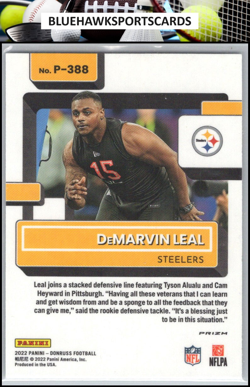 2022 Donruss #P-388 DeMarvin Leal Optic Rated Rookies Preview Holo