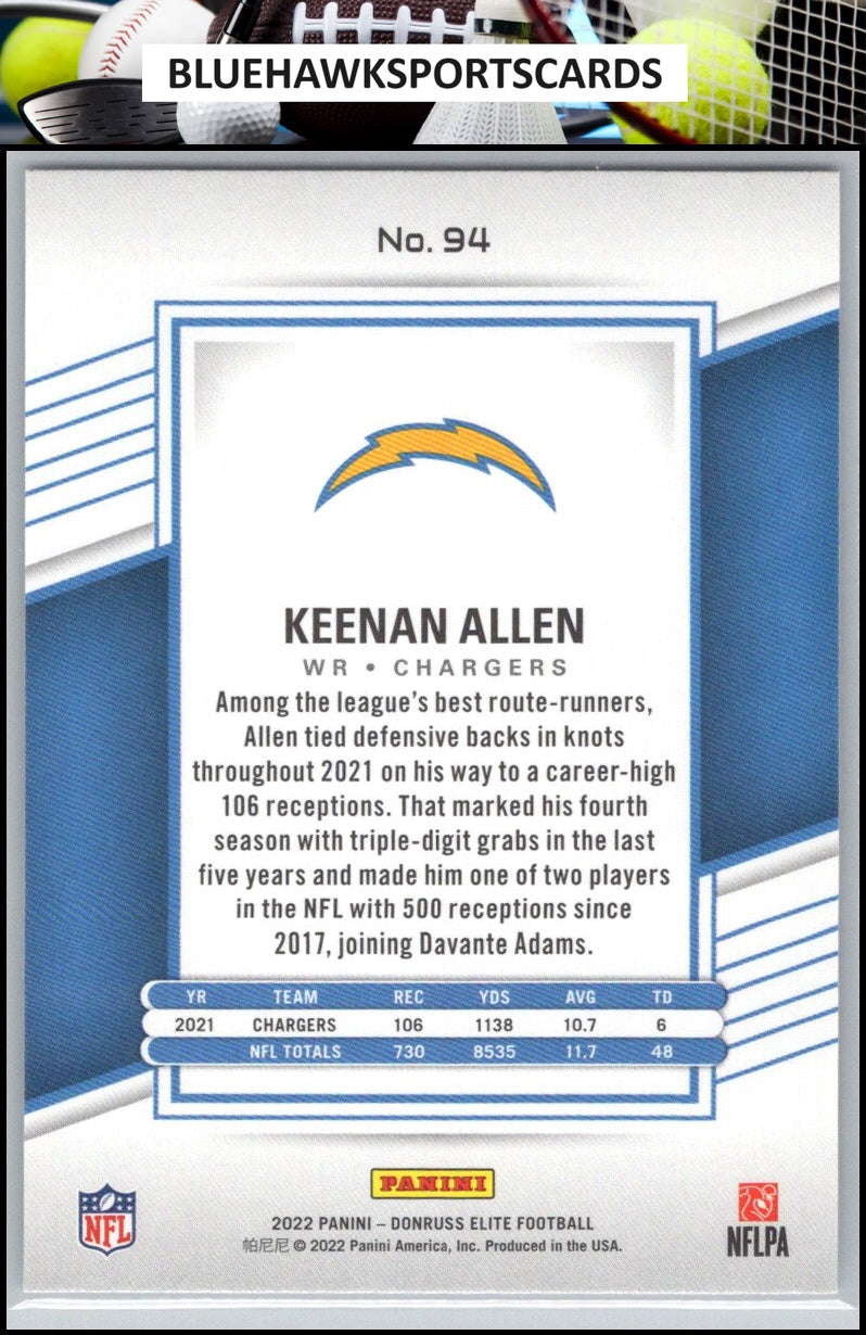 2022 Donruss Elite #94 Keenan Allen