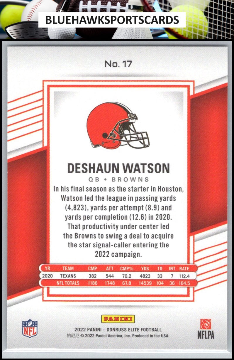 2022 Donruss Elite #17 Deshaun Watson