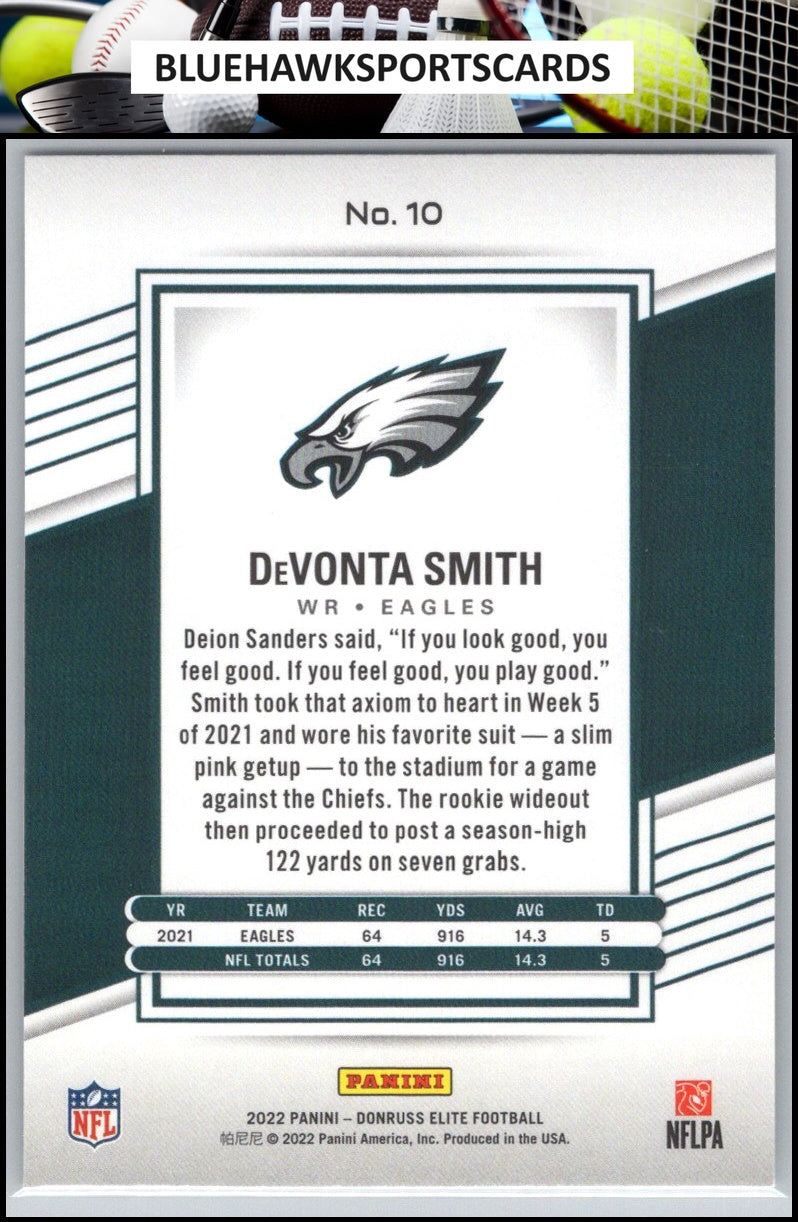 2022 Donruss Elite #2002-10 DeVonta Smith 2002 Elite