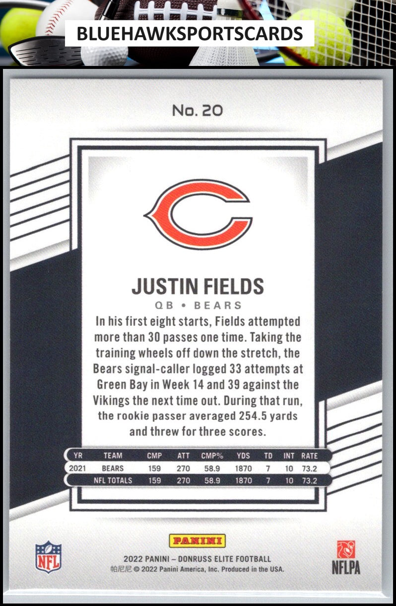 2022 Donruss Elite #20 Justin Fields
