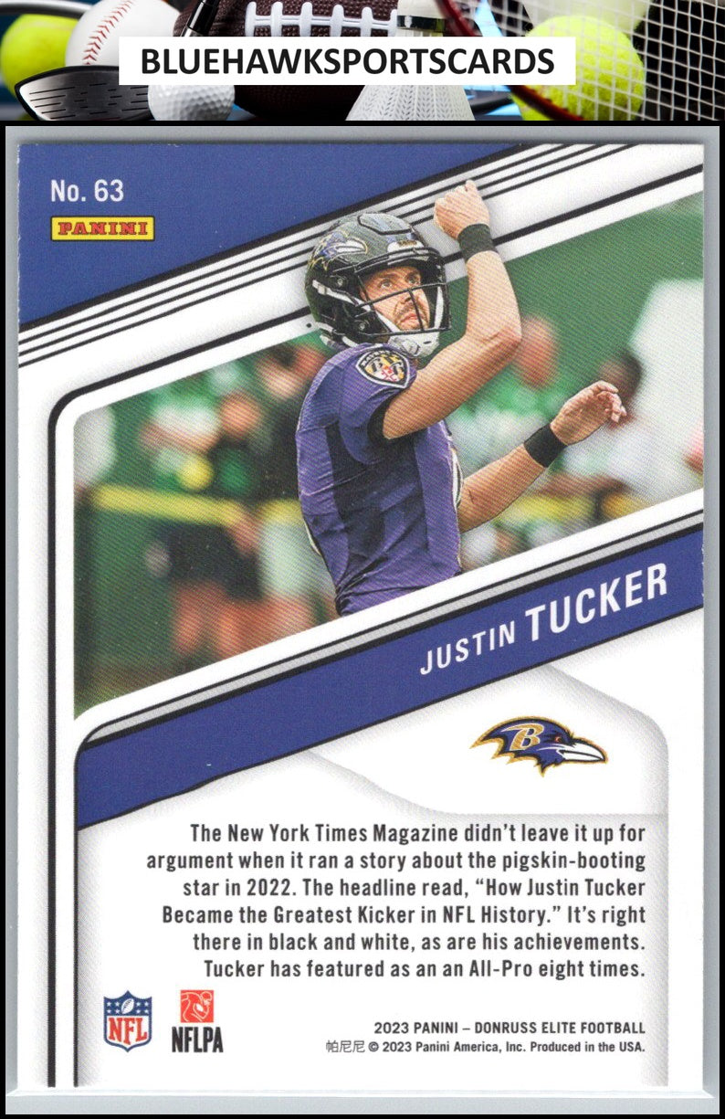 2023 Donruss Elite #63 Justin Tucker
