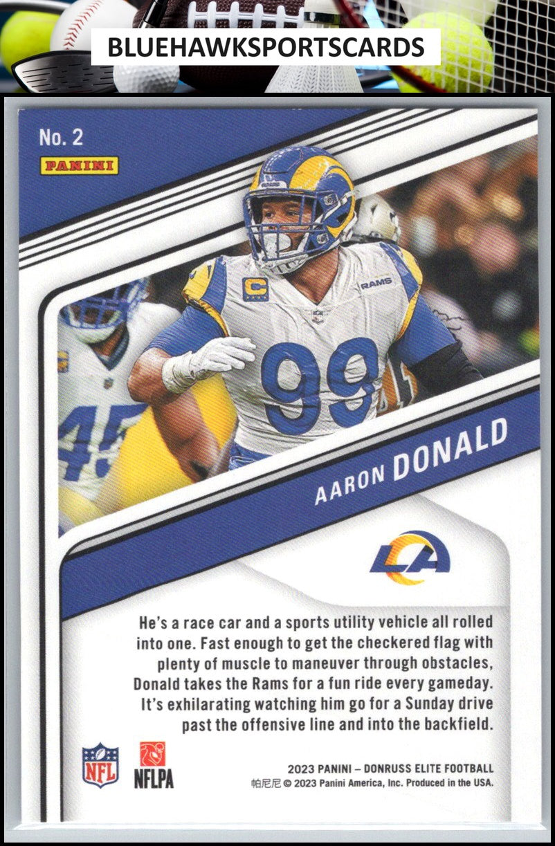 2023 Donruss Elite #2 Aaron Donald Blue #/99