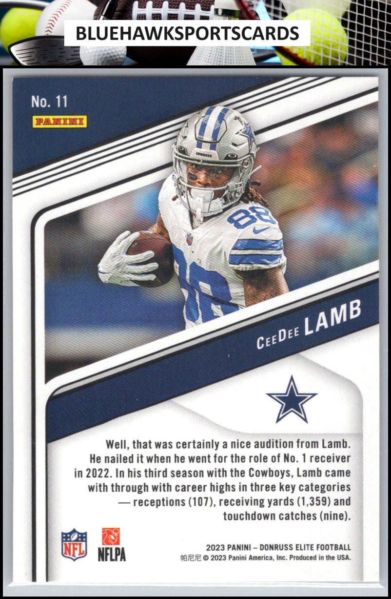 2023 Donruss Elite #11 CeeDee Lamb Orange #/399