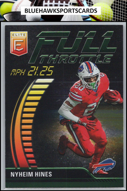 2023 Donruss Elite #FT-NH Nyheim Hines Full Throttle Green