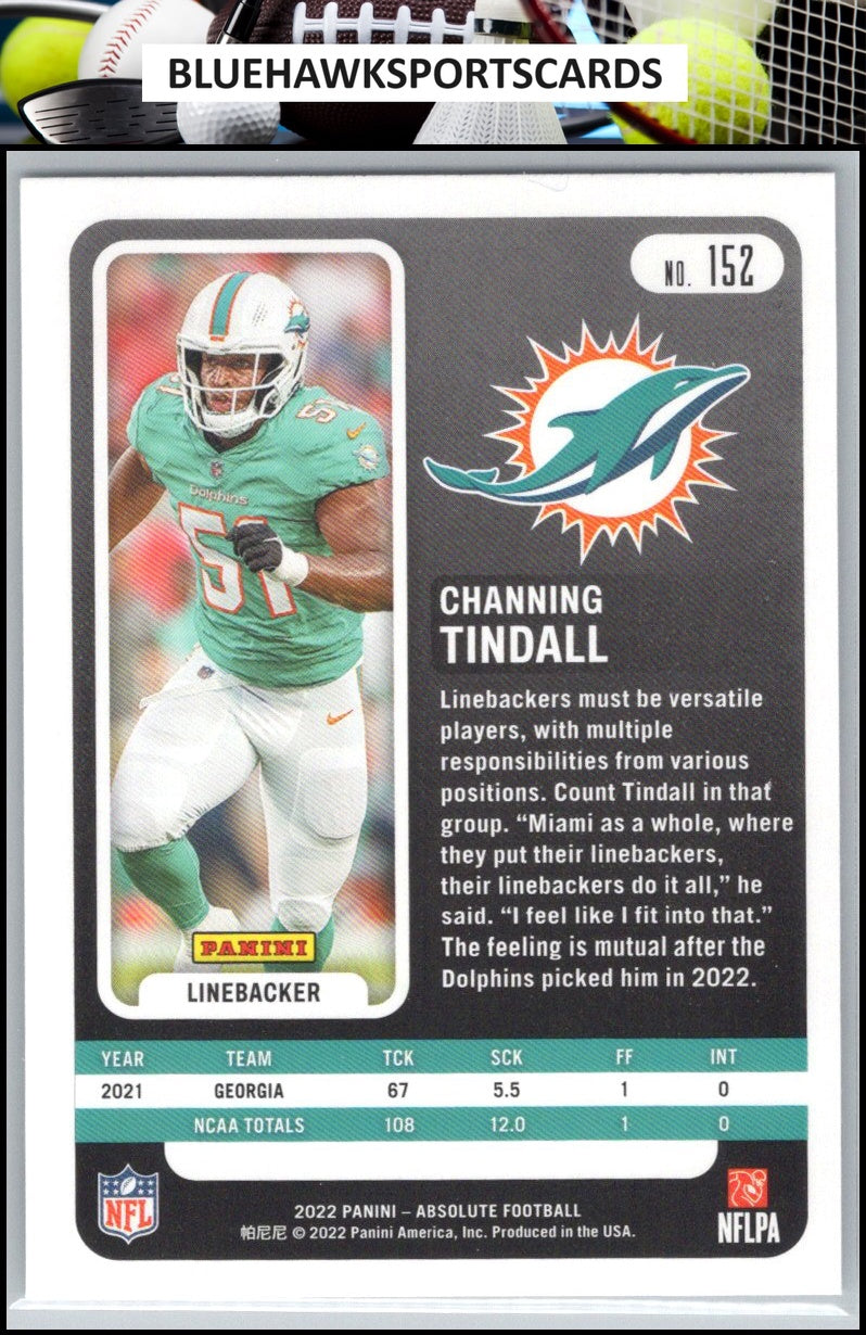 2022 Panini Absolute #152 Channing Tindall Retail